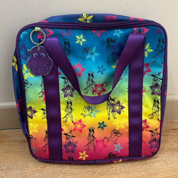 Disney Raya And The Last Dragon Bag Purse Swimbag Rainbow Purple With Keychain - Picture 1 of 6